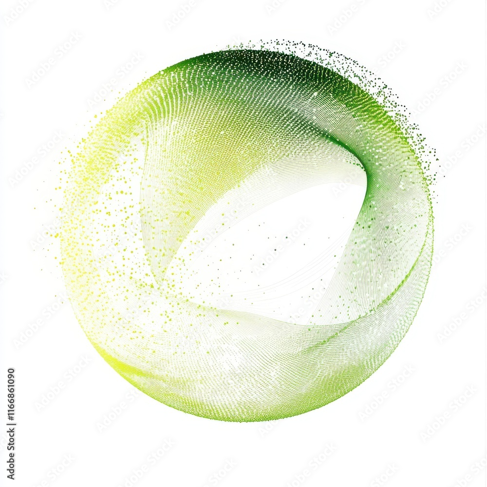 Poster a mesmerizing green abstract swirl, creating a sense of movement and depth.
