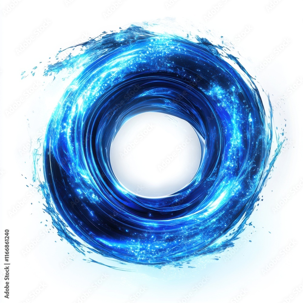 Aufkleber a mesmerizing swirl of blue water, creating a vibrant and dynamic circular motion effect.