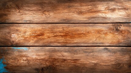 A close up of a wooden surface with blue paint