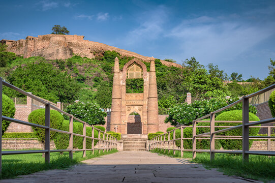 View of Badal Mahal Gate (Darwaza) in Chanderi, Madhya Pradesh, India.