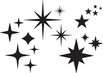 Black & White silhouette Stars