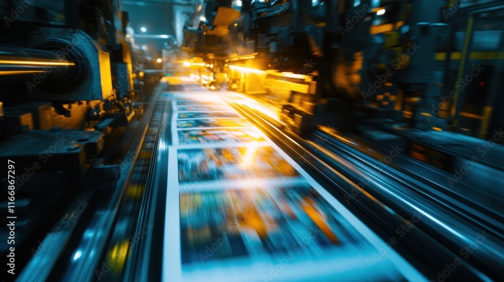 Poster high speed printing press machine production line