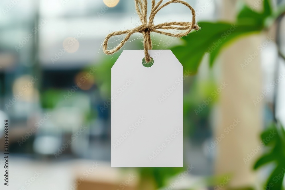 Poster customizable rectangular white label for storewide use modern retail space product tagging eco-frien