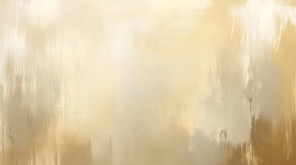 Abstract Beige and Gold Brush Stroke Painting