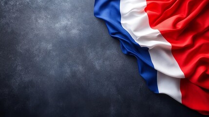 the flag of france on a black background