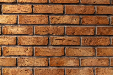 Background material of red, brown vintage, retro brick wall texture. Decorative stone wall as pattern background. abstract background texture with old dirty vintage style pattern.