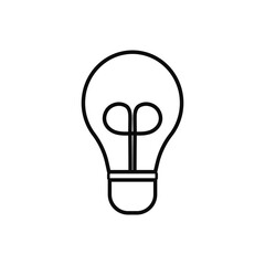 lamp icon vector Light bulb isolated on white background.