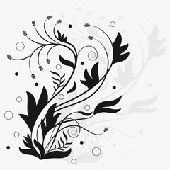 Latest new vector vintage floral design