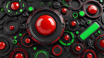 Fototapeta premium red and green buttons