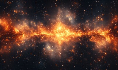 virtual firework patterns shift into luminous, dynamic cosmic textures., Generative AI