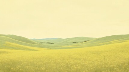 Fototapeta premium Golden Memories: Duotone Landscape of Joyful Wildflowers in Grainy Effect