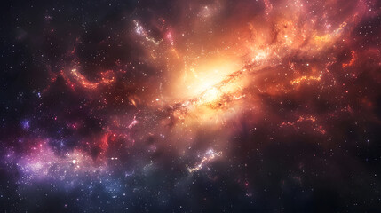 Naklejka premium colorful space galaxy cloud nebula stary night cosmos universe science astronomy supernova background wallpaper 