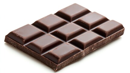 Dark Chocolate Bar Isolated On White Background