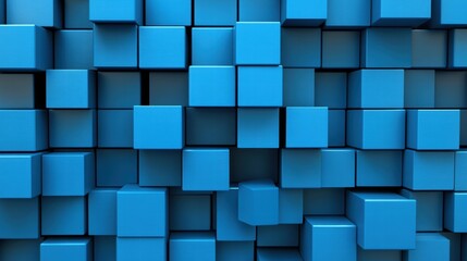 Abstract Blue Cube Background