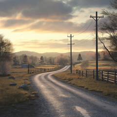 sunrise in the countryside