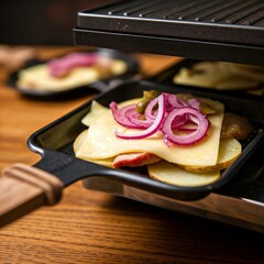 Raclettegrill mit Pfännchen