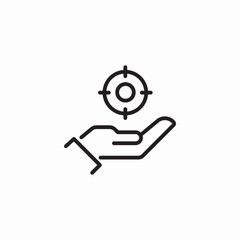 care targeting icon sign vector