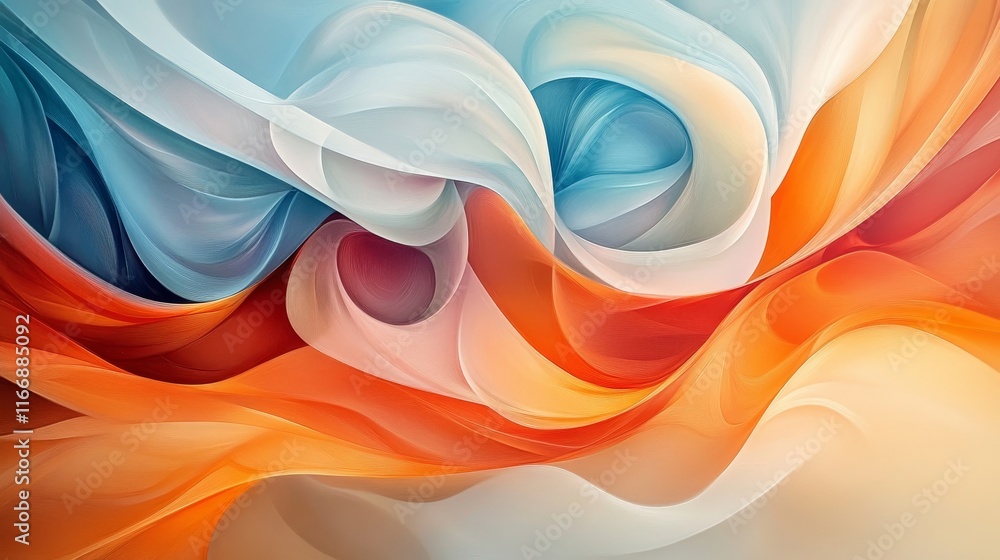 Poster abstract forms pulse into dynamic radiant futuristic dreamscapes., generative ai