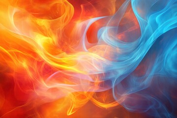 Obraz premium Abstract Fire and Ice Swirls