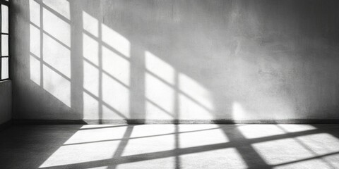 Obraz premium Empty Room with Sunlight Shadows