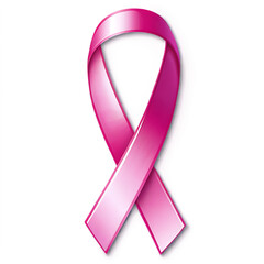 pink ribbon isolated on white
