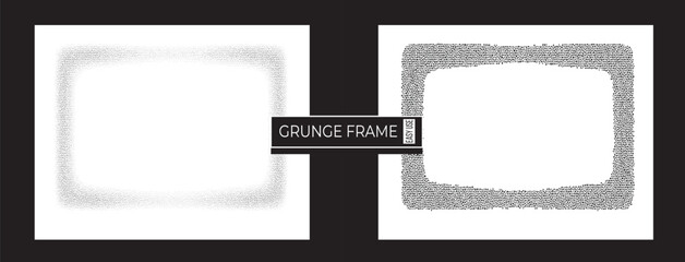 Obraz premium Grunge Texture Frame A Vector Set of Grunge Overlay Textures, Elevate your designs with this Vector Illustration