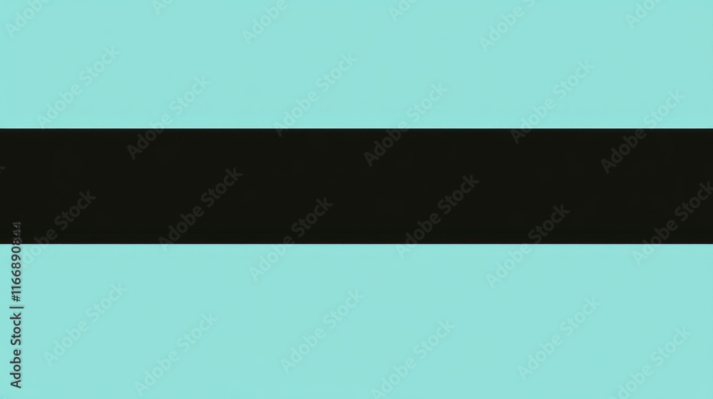 Poster Abstract image of a teal and black horizontal stripe design
