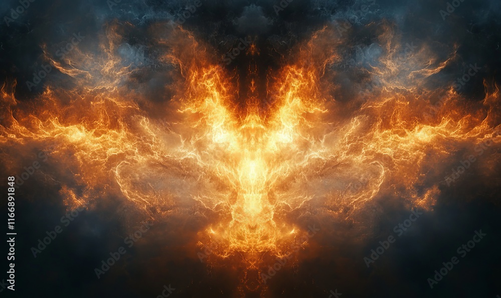 Poster abstract nebula clouds shift through radiant surreal cosmic designs., generative ai