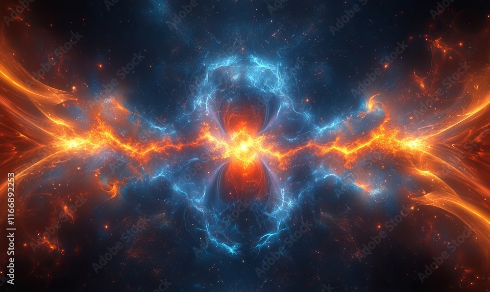 Poster 3d patterns shift through dynamic radiant digital landscapes., generative ai