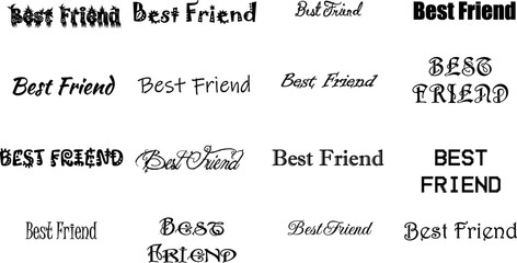 illustration, vector, design, best, lettering, background, friends, text, friendship, typography, art, graphic, creative, forever, print, message, label, banner, modern, holiday, love, card, calligrap