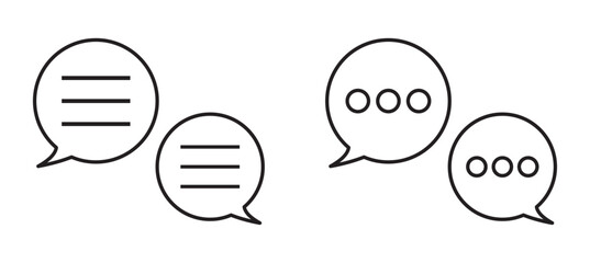 Bubble speech icon set