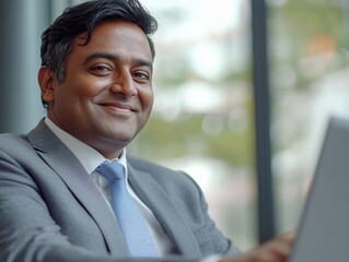 Fototapeta premium Business Professional Smiling at Camera