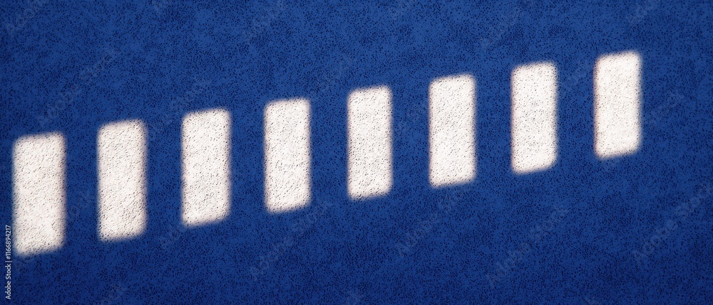 Aufkleber Abstract Blue Wall Texture with Light and Shadow Rectangular Pattern