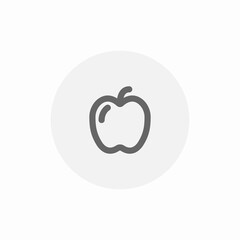 apple fruit icon sign vector