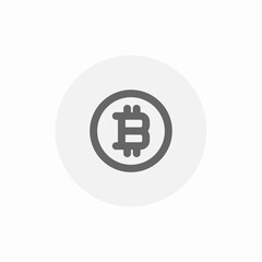 bitcoin crypto icon sign vector