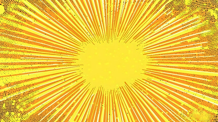 Vibrant yellow burst with rays of sunshine