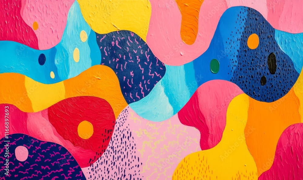 Poster acrylic gradients merge into vibrant surreal abstract designs., generative ai