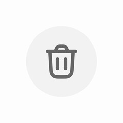 delete trash bin icon sign vector