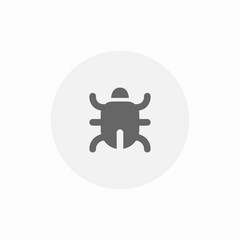 error bug icon sign vector
