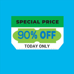 Flash sale discount promotion tag