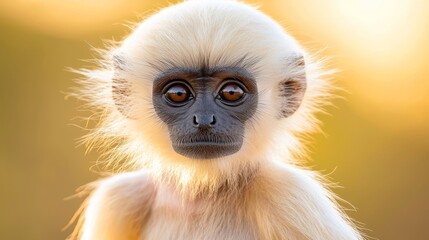 Fototapeta premium A close up of a monkey looking at the camera