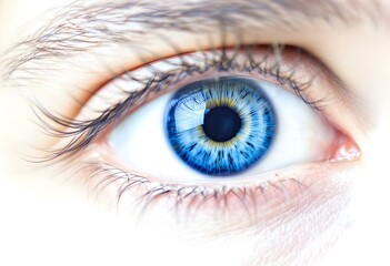 Obraz premium Human iris isolated on white background