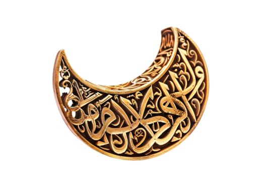 Calligraphy style Ramadan Mubarak with text Ramadan Mubarak isolated on transparent background