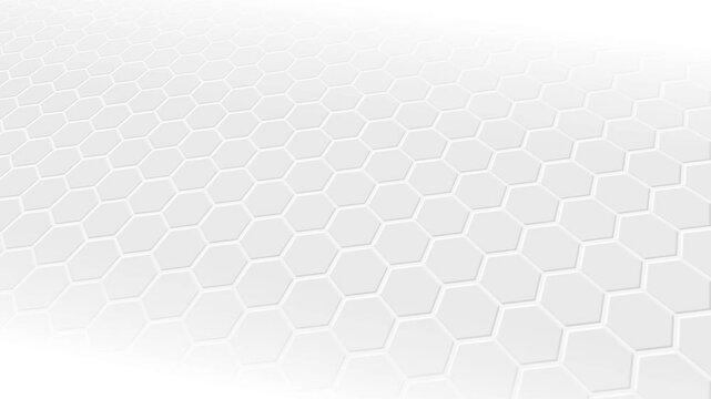 technology motion graphic background white hexagon pattern smooth animation