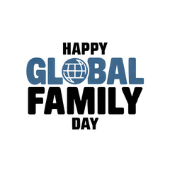 global family day. global family day creative concept poster design, template, banner, social media post, background. parents day concept.
