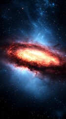 Obraz premium A spiral galaxy in the night sky with stars