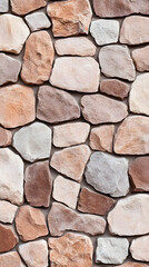 Fototapeta premium Textured stone wall exterior background; home, building, house, design, architecture, construction.