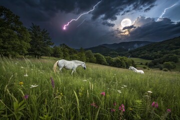 sheep in the meadow