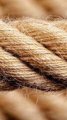 Fototapeta premium A close up of a rope on a wooden surface