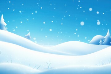Winter wonderland a serene snowy landscape under a bright sky nature scene tranquil environment expansive viewpoint peaceful concept